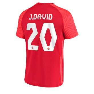 Herren Fußballbekleidung Kanada Jonathan David #20 Heimtrikot WM 2022 Kurzarm